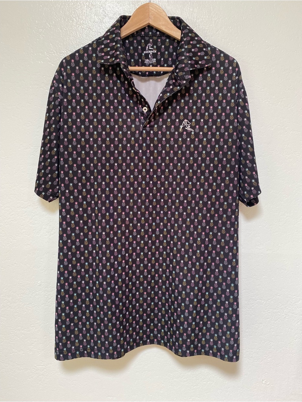 Rhoback Pineapple Polo Men's L